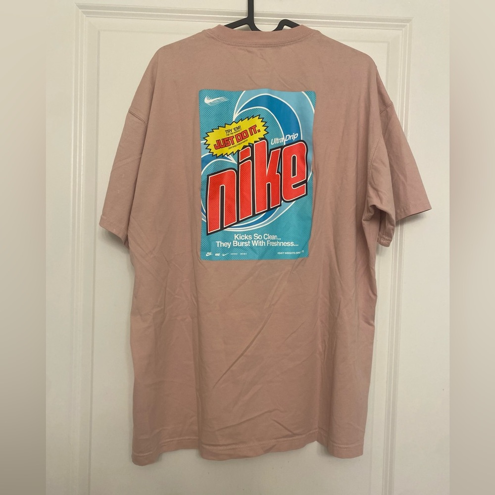 Nike Shirt Mens Large Pink Kicks So Clean Ultra Drip Graphic Just Do It Crewneck